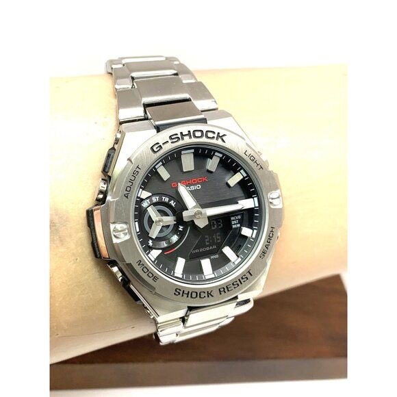 Casio G-Shock Mens Watch GSTB500D Bluetooth Tough Solar Gray Dial Steel 5684 - Picture 12 of 15